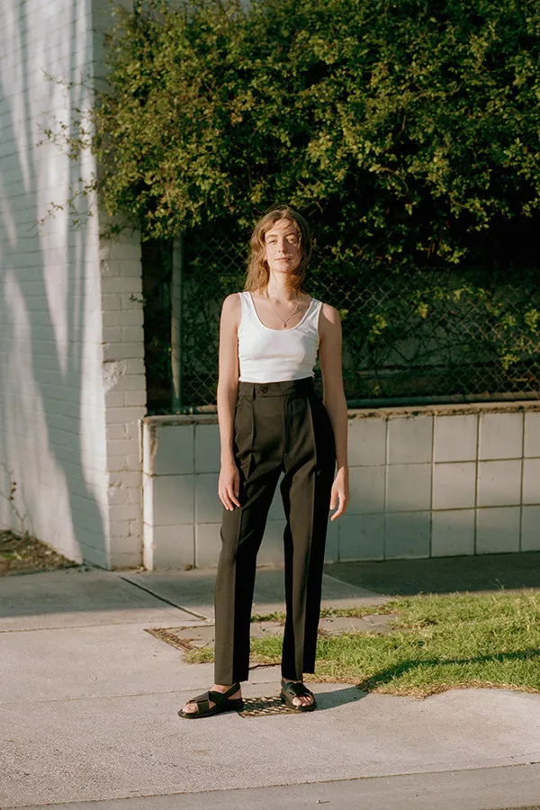 Elio Organic Cream Cotton Singlet sold by Caves Collect