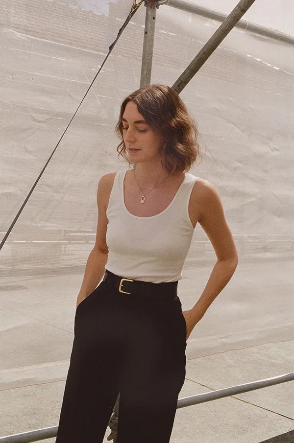 Elio Organic Cream Cotton Singlet sold by Caves Collect product image thumbnail 3