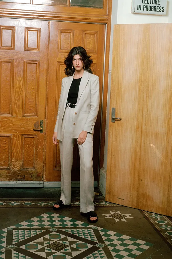 Pre-Order Yu Tailored Oat Japanese Linen Pants sold by Caves Collect product image thumbnail 4