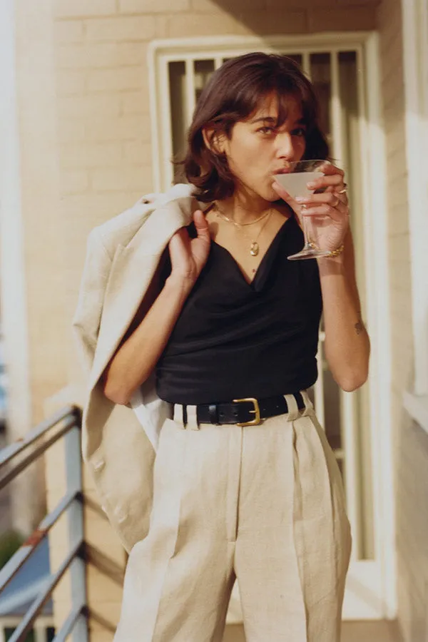 Pre-Order Yu Tailored Oat Japanese Linen Pants sold by Caves Collect product image thumbnail 5