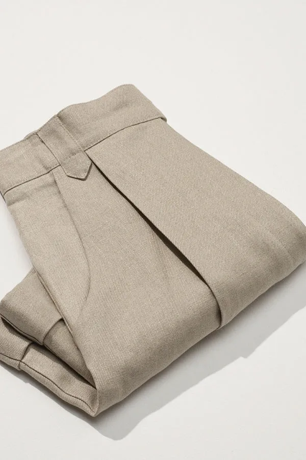 Ada Oat Japanese Linen Shorts sold by Caves Collect product image thumbnail 3