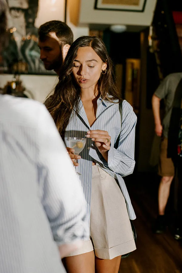 Ada Oat Japanese Linen Shorts sold by Caves Collect