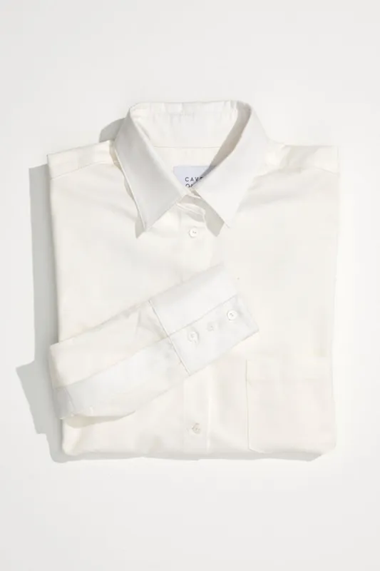Mirka Japanese White Cotton Shirt sold by Caves Collect