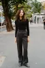 Limited Edition - Yu Tailored Italian Charcoal Pinstripe Wool Pants sold by Caves Collect
