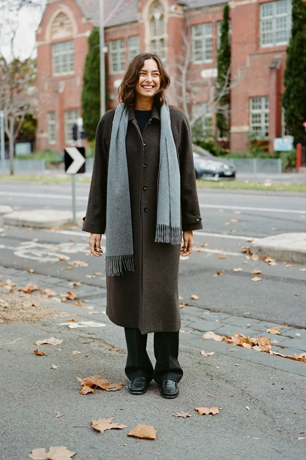 Pre-Order Lainee Italian Grey Cashmere Scarf sold by Caves Collect product image thumbnail 5
