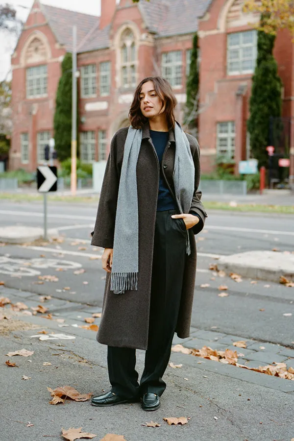 Pre-Order Lainee Italian Grey Cashmere Scarf sold by Caves Collect product image thumbnail 2