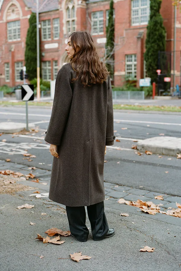 Lui Hazelnut Japanese Wool Coat sold by Caves Collect product image thumbnail 2