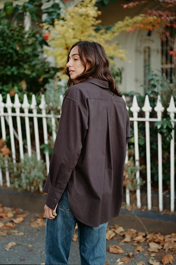 Artist Chocolate Seersucker Japanese Cotton Shirt sold by Caves Collect product image thumbnail 2