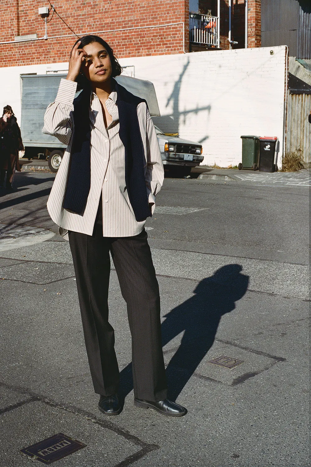 Artist Japanese Latte Stripe Cotton Shirt sold by Caves Collect