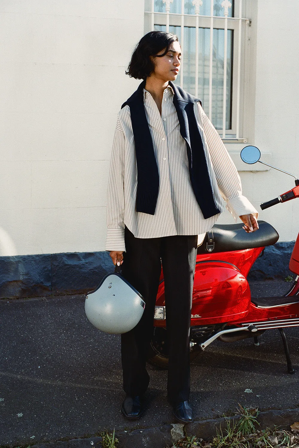 Artist Japanese Latte Stripe Cotton Shirt sold by Caves Collect product image thumbnail 4