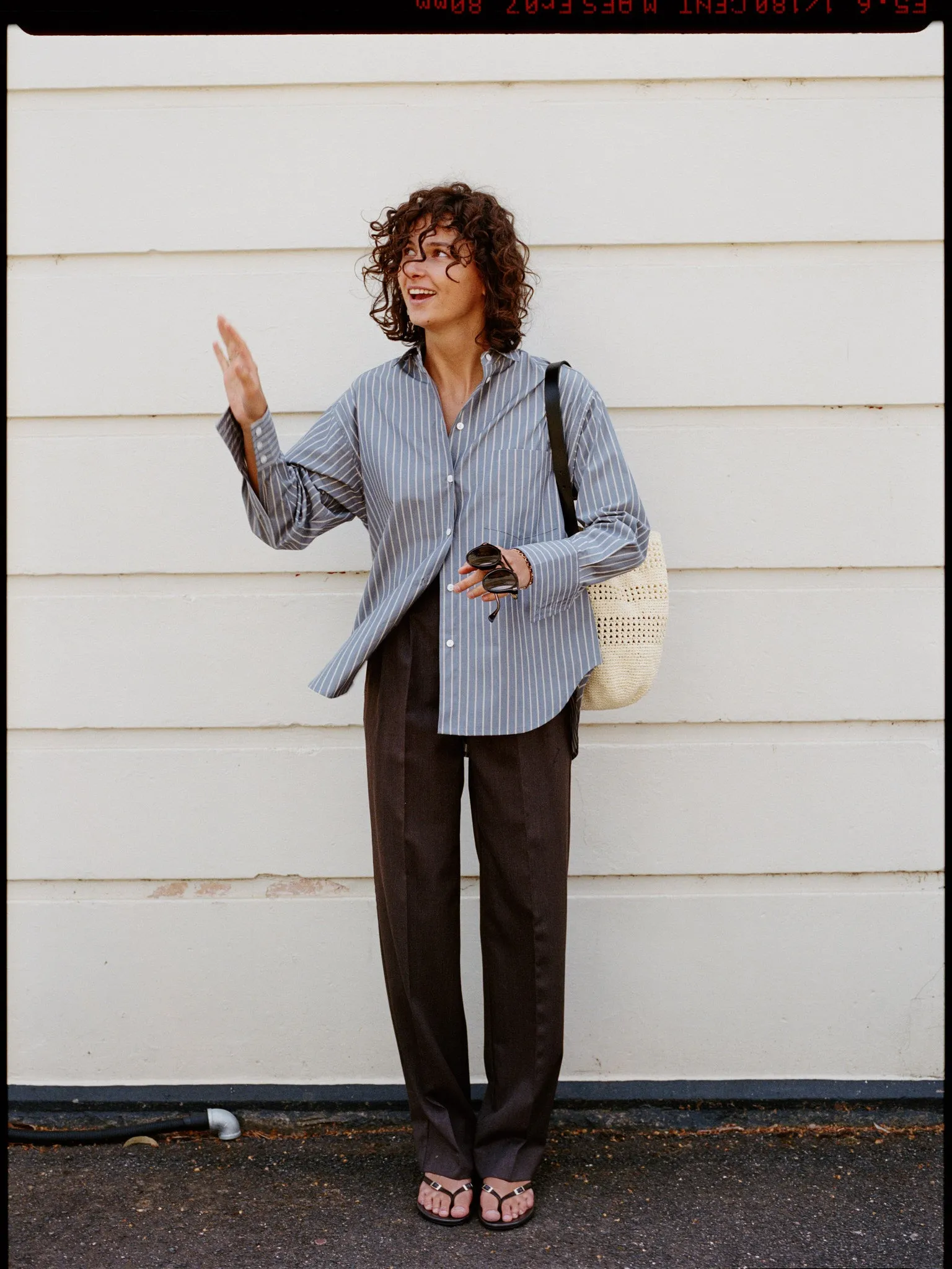 Artist Japanese Navy Wide Stripe Cotton Shirt sold by Caves Collect product image thumbnail 3