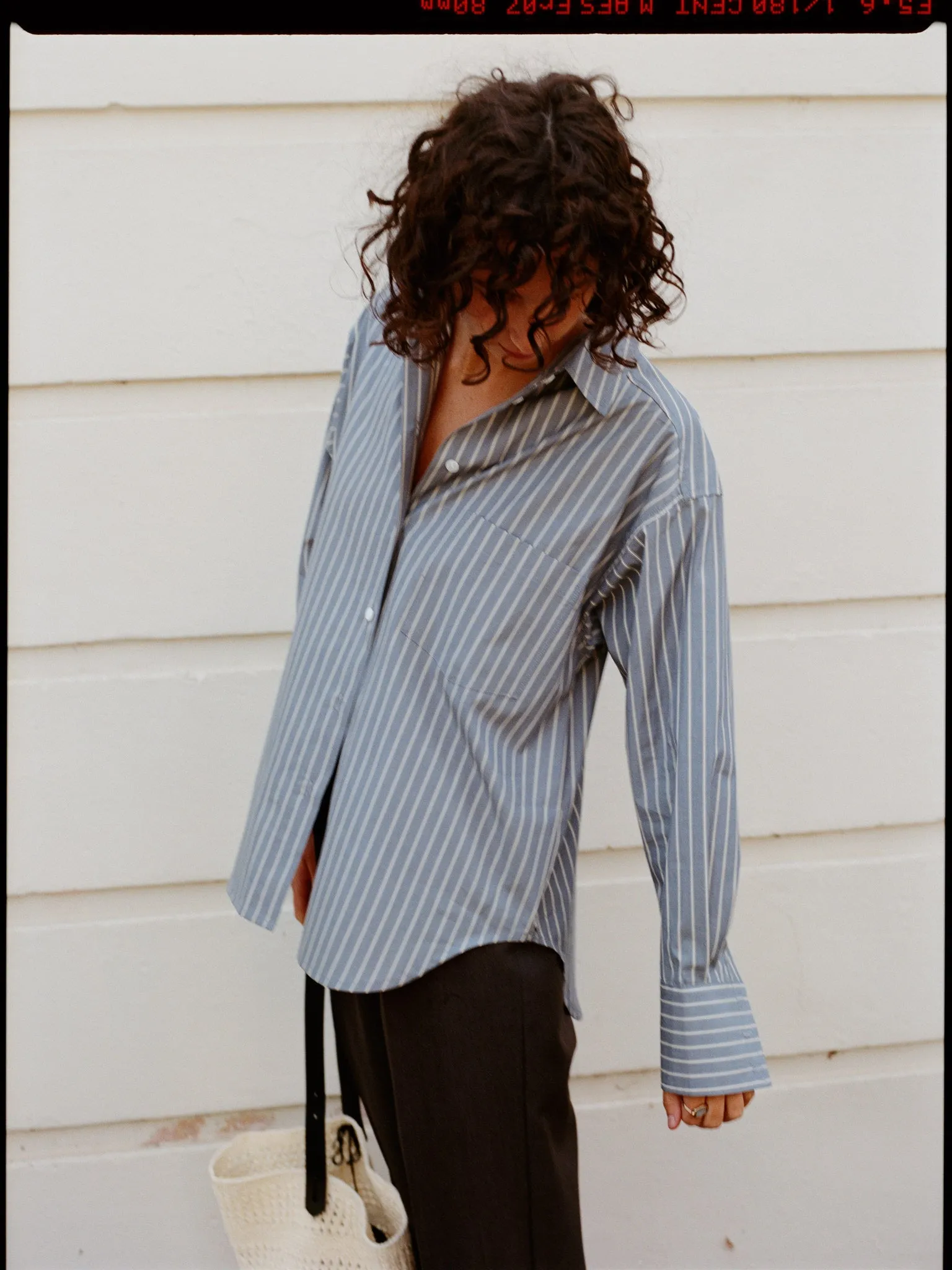 Artist Japanese Navy Wide Stripe Cotton Shirt sold by Caves Collect product image thumbnail 5