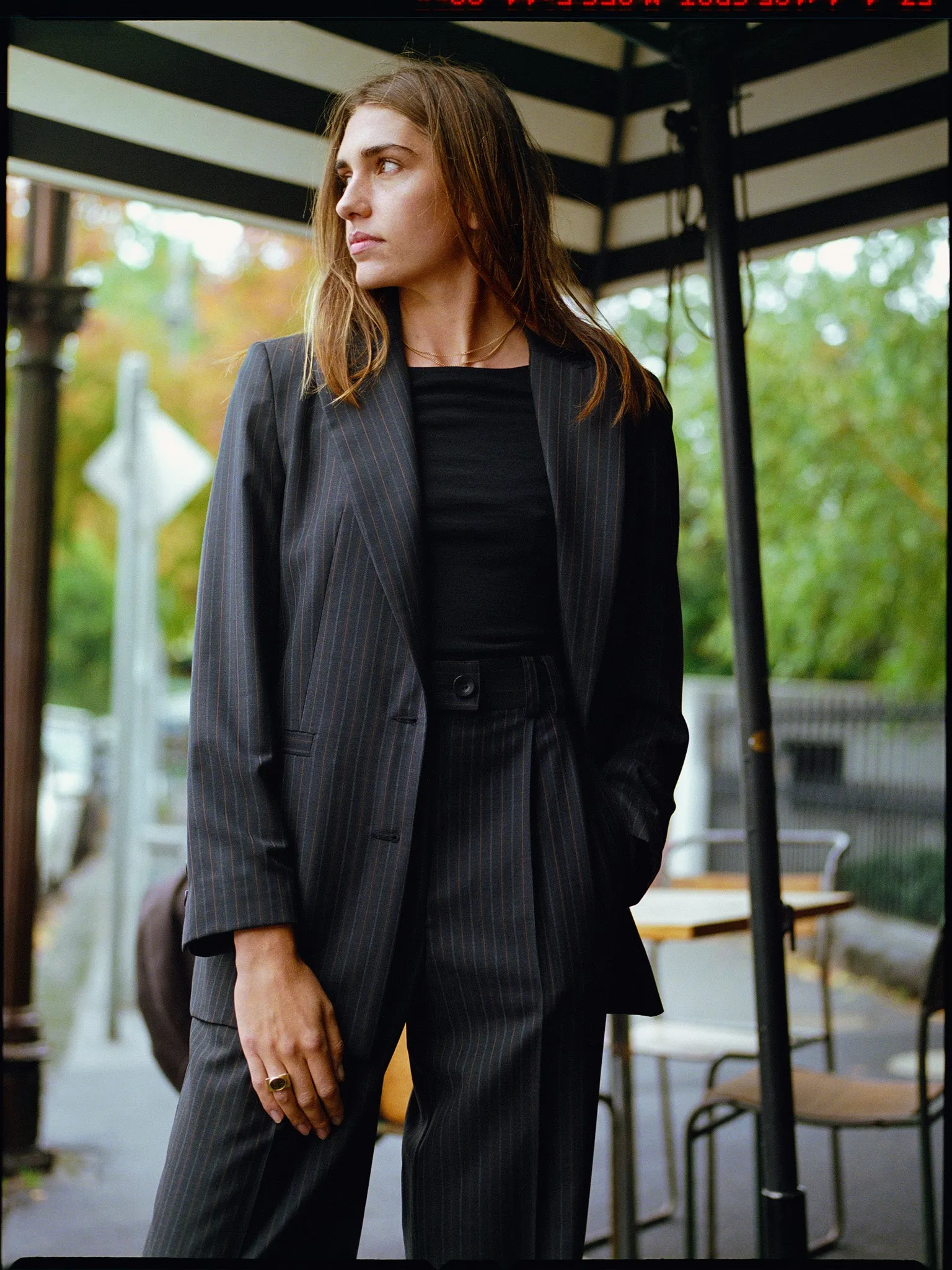 Limited Edition - Yu Italian Charcoal Stripe Wool Pants sold by Caves Collect product image thumbnail 2