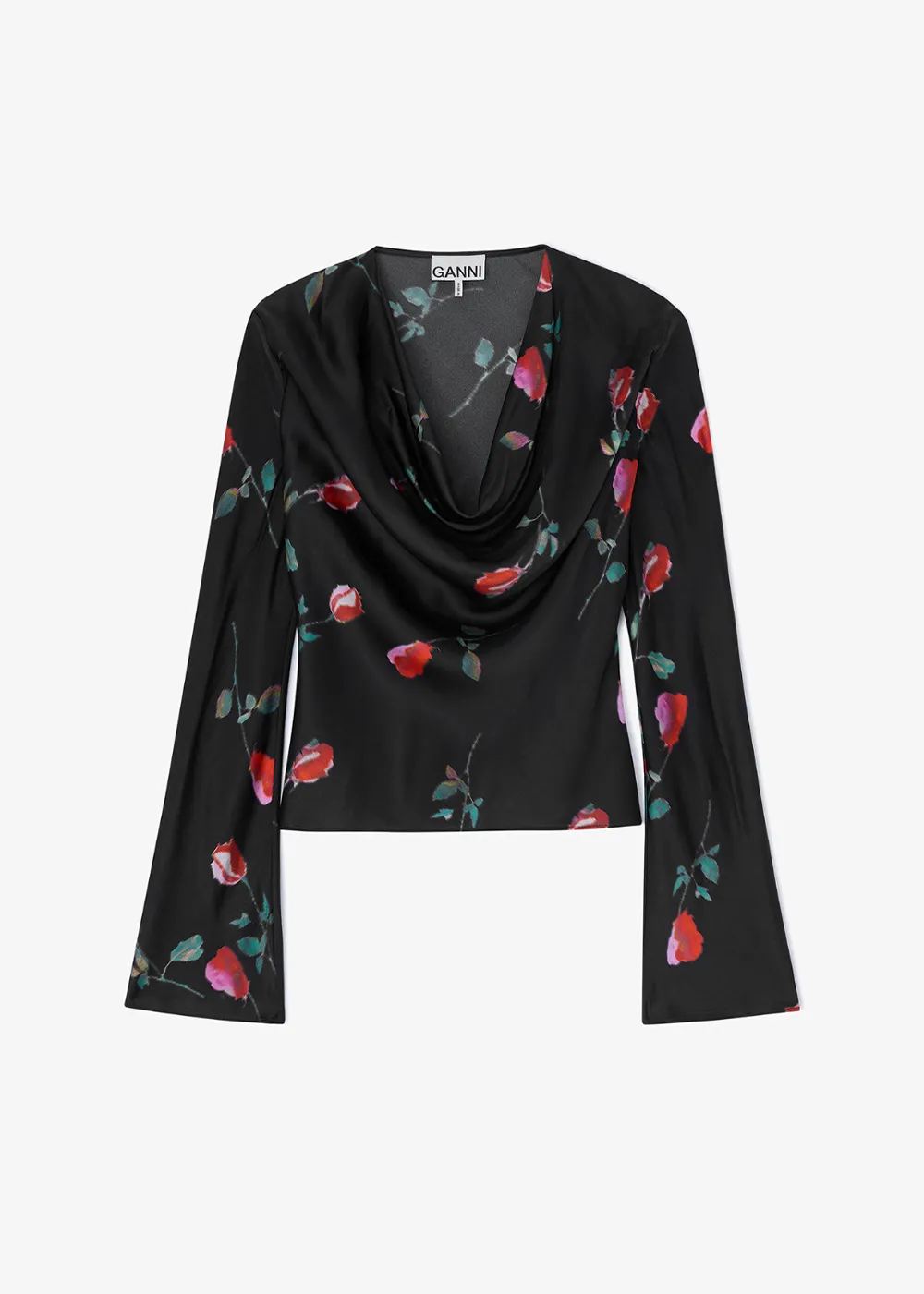 Printed Stretch Satin Blouse sold by Danali product image thumbnail 2