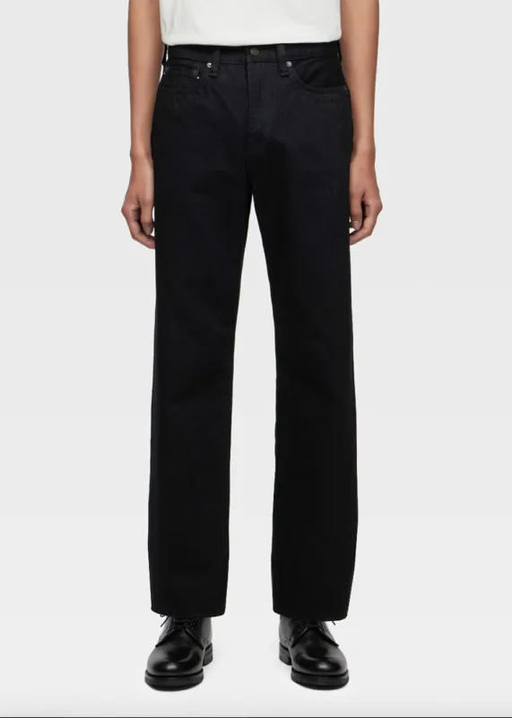 15.7oz Classic Straight Fit Battle Stripe Jean made by Momotaro