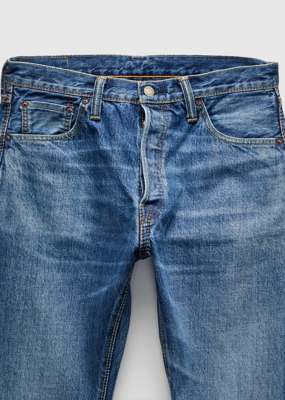 14oz Nep Denim Natural Used Wash Relaxed Tapered Jean sold by Danali product image thumbnail 5