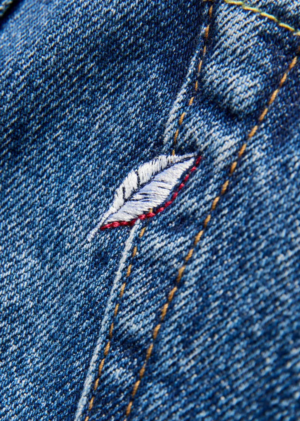 14oz Nep Denim Natural Used Wash Relaxed Tapered Jean sold by Danali product image thumbnail 4