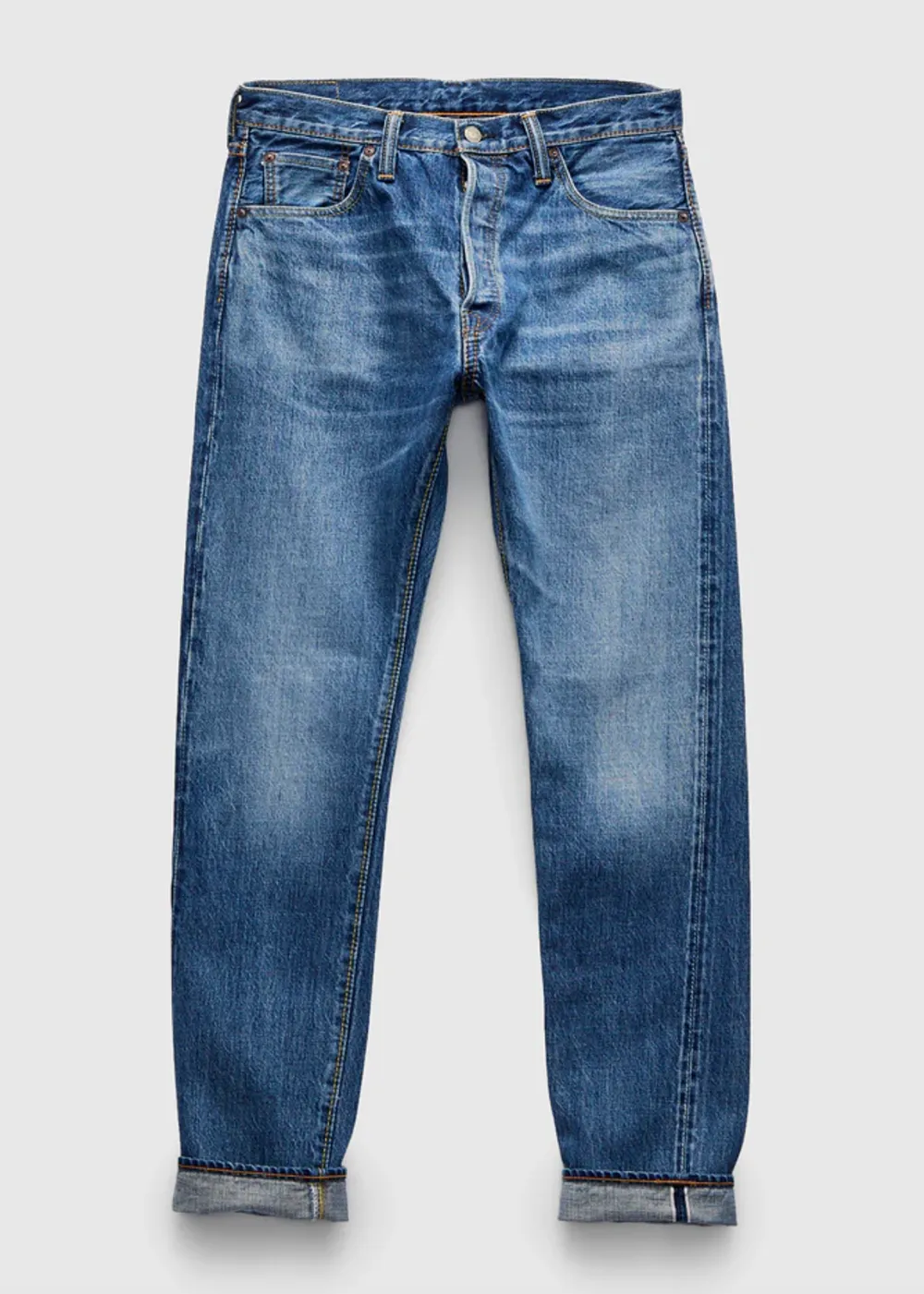 14oz Nep Denim Natural Used Wash Relaxed Tapered Jean sold by Danali