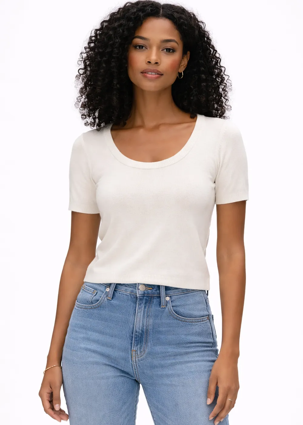 Cashmere Scoop Neck Top sold by Danali