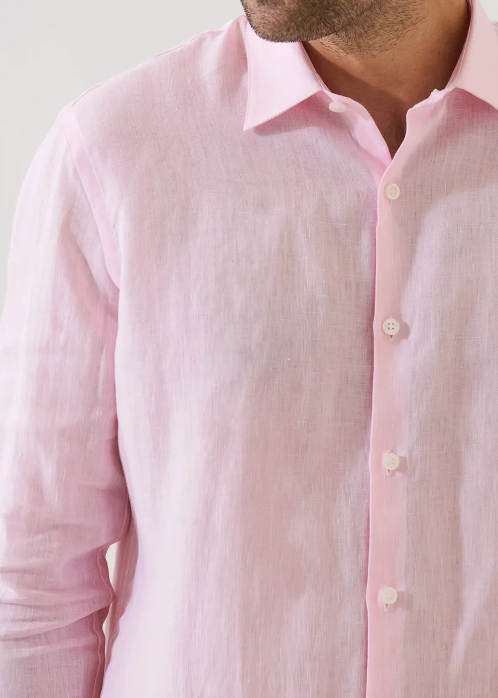 Linen Chambray Point Collar Sport Shirt sold by Danali product image thumbnail 2