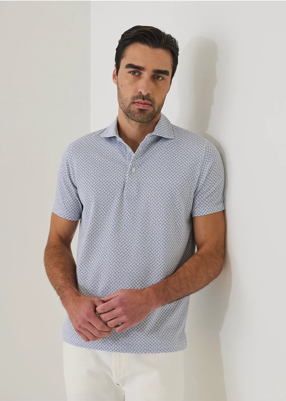 All Over Geo Print Polo sold by Danali