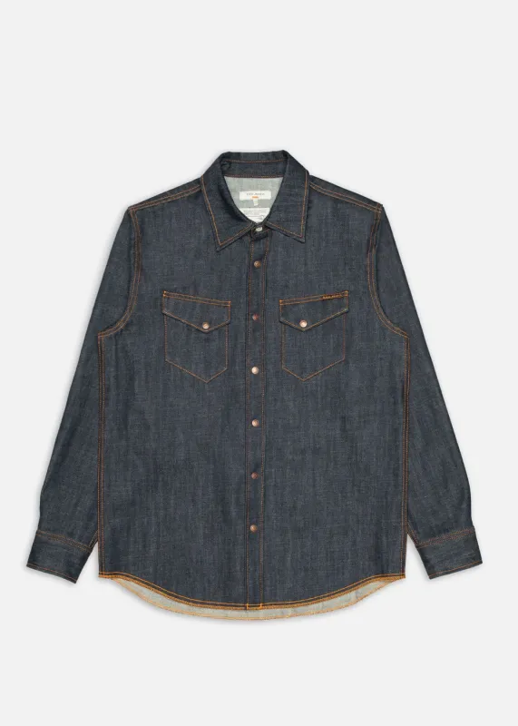 Gunnar Denim Shirt Dry Streaky made by Nudie Jeans