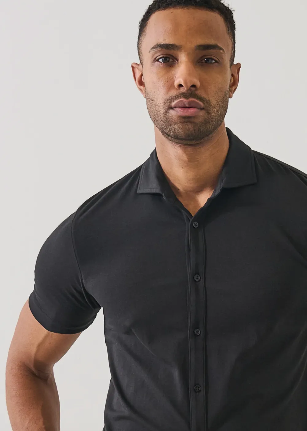 Iconic Pima Cotton Stretch Button Front Shirt sold by Danali product image thumbnail 3