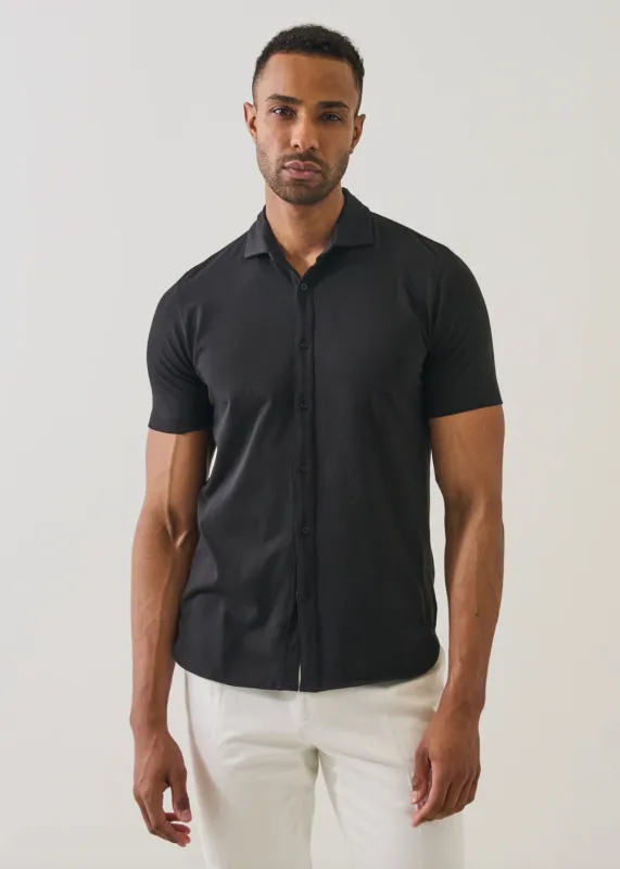 Iconic Pima Cotton Stretch Button Front Shirt sold by Danali