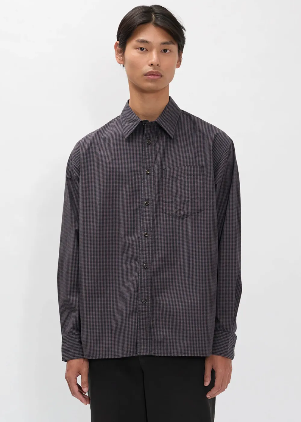 Espevik Oversize Poplin Check Shirt sold by Danali