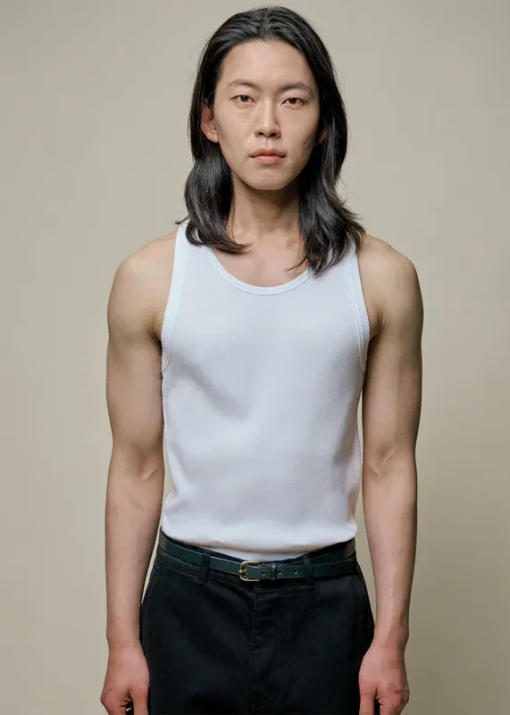 Iconic Ribbed Cotton Tank Top made by Merz B. Schwanen