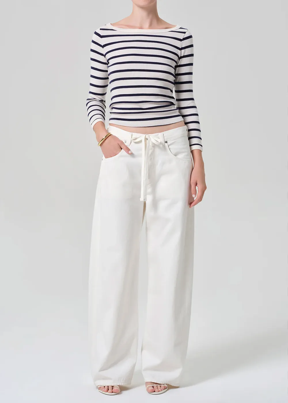 Boat Neck Slim Tee sold by Danali product image thumbnail 2