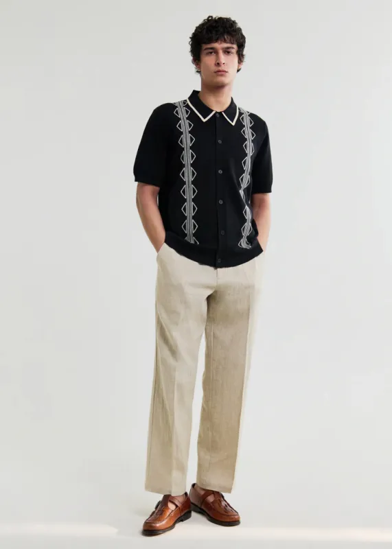 Tellaro SS Shirt Retro Embroidery made by Wax London