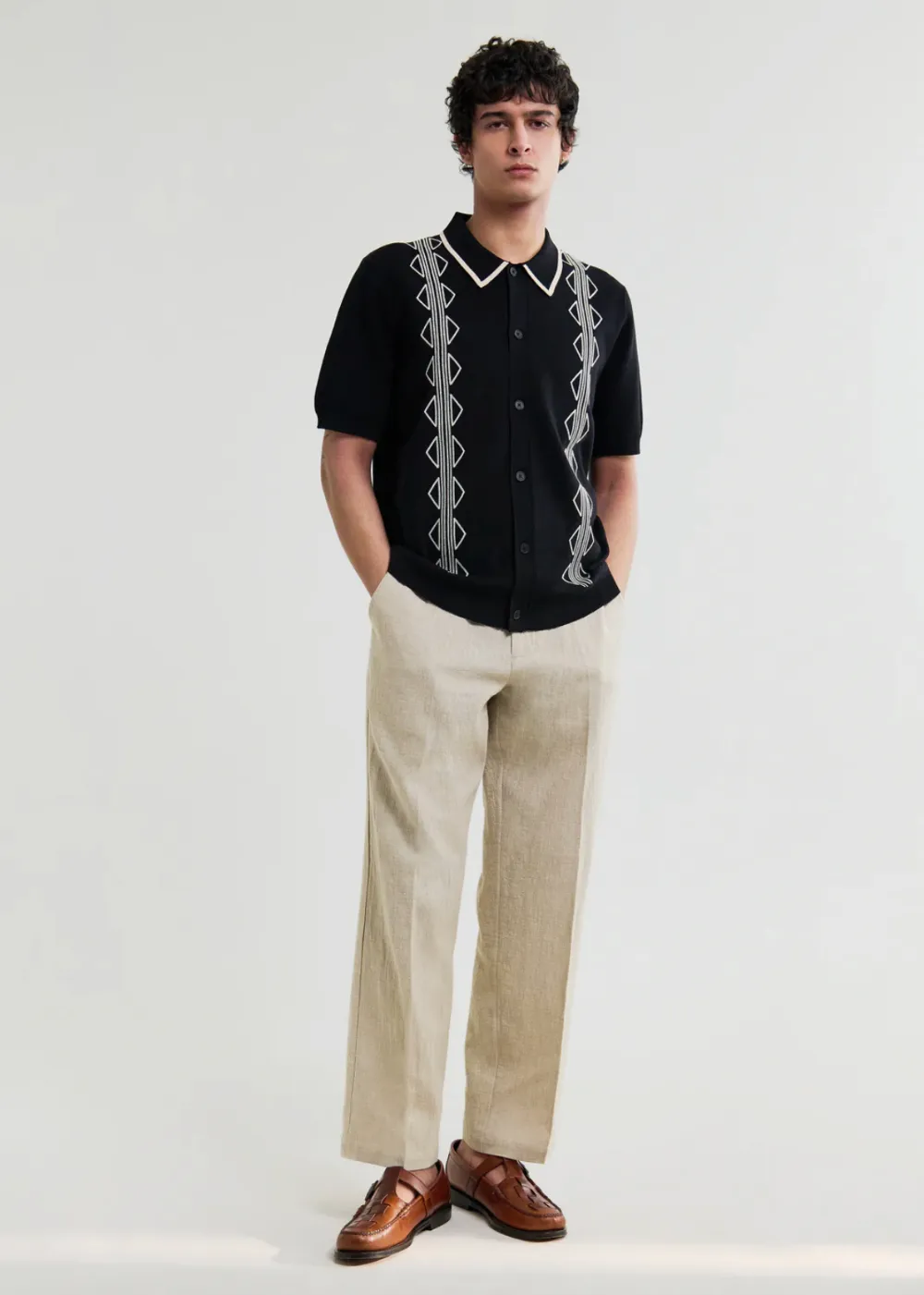 Tellaro SS Shirt Retro Embroidery sold by Danali
