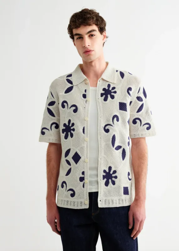 Porto SS Shirt Doodle Crochet made by Wax London