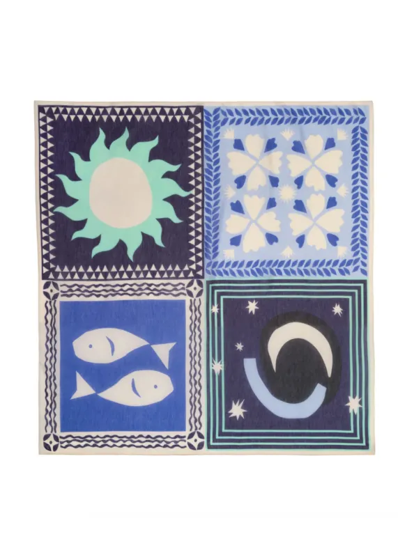 Summer Escape Square Silk Scarf sold by Danali