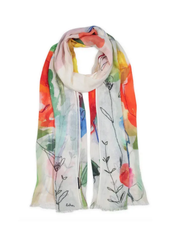 Abstract Floral Wrap made by Echo