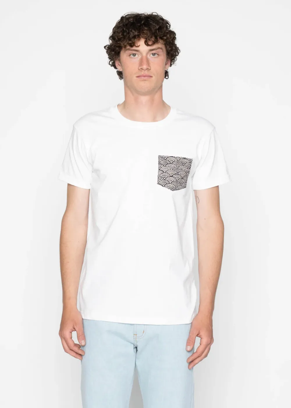 Pocket Tee - Seigaiha Waves sold by Danali