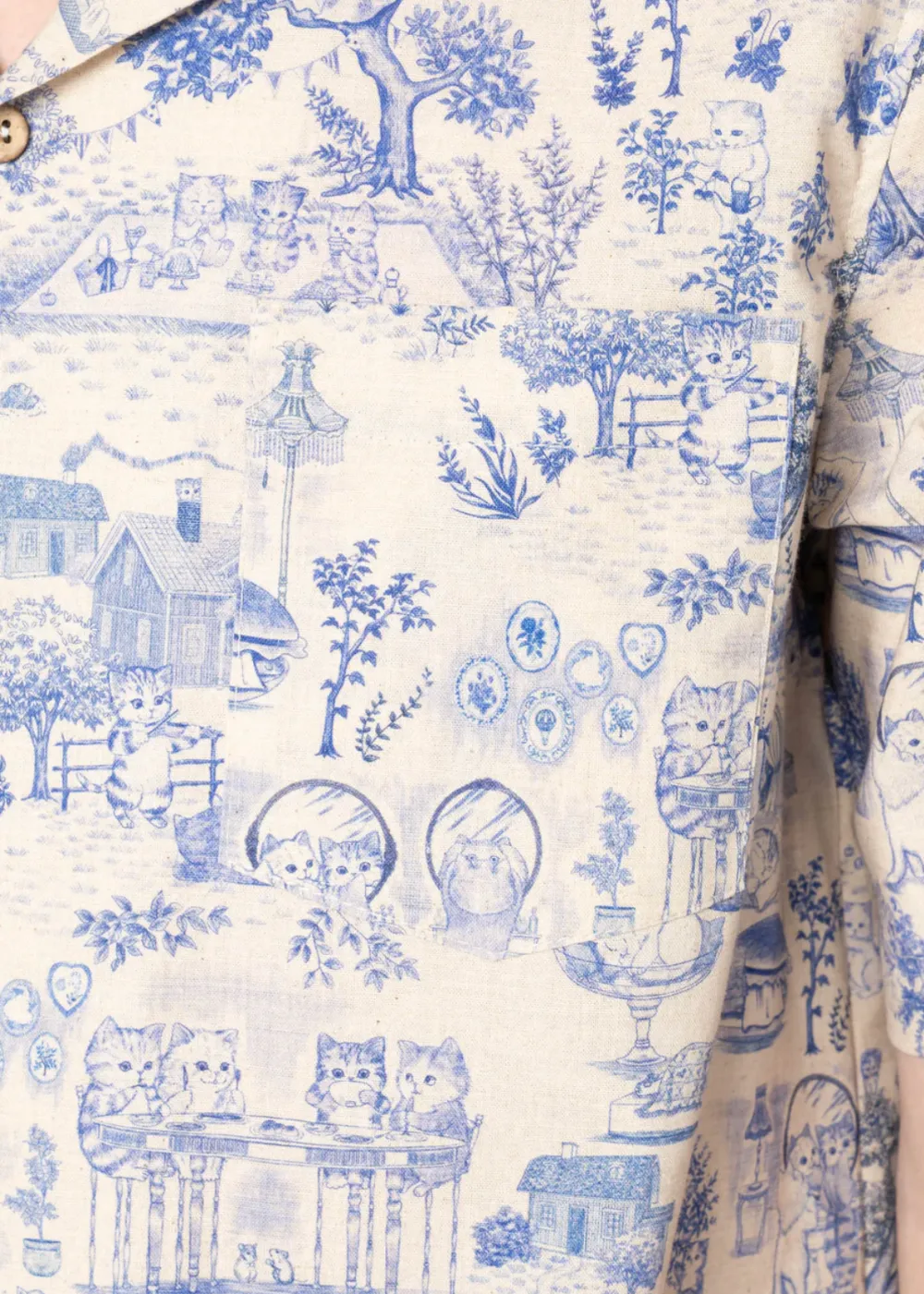 Aloha Shirt - Linen Cats sold by Danali product image thumbnail 3