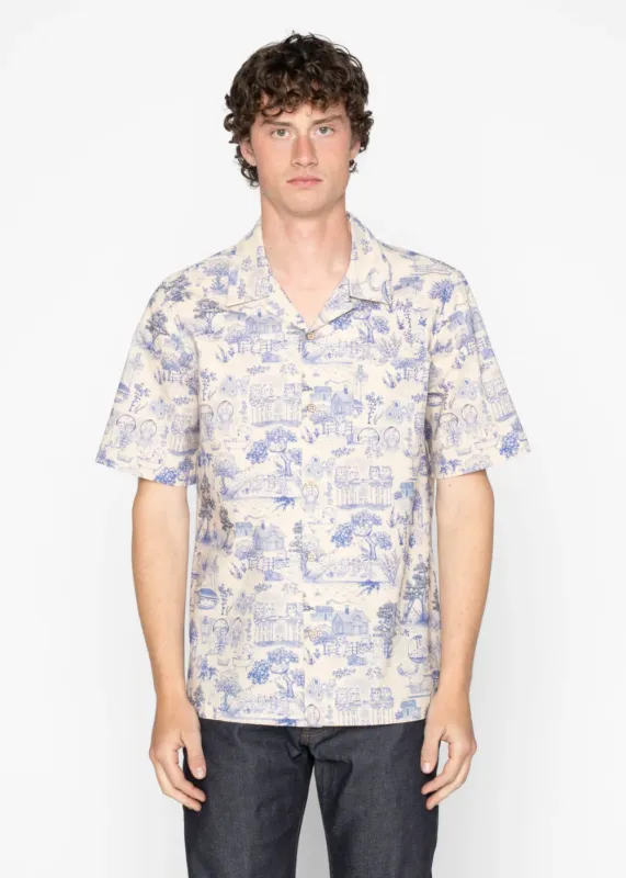 Aloha Shirt - Linen Cats made by Naked & Famous Denim