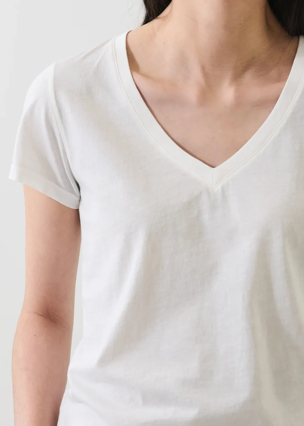 Classic Reverse Spray Pima V-Neck T-Shirt sold by Danali product image thumbnail 2