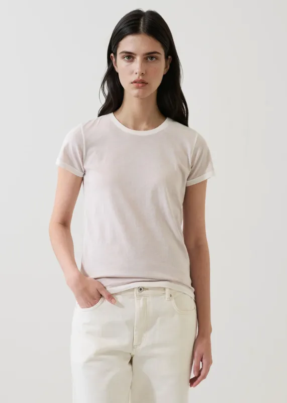 Classic Reverse Spray Pima Crew T-Shirt made by Patrick Assaraf