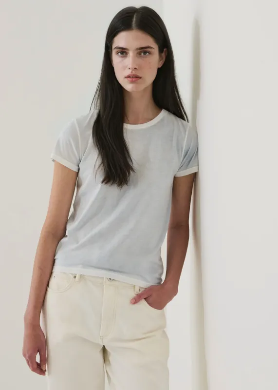 Classic Reverse Spray Pima Crew T-Shirt made by Patrick Assaraf