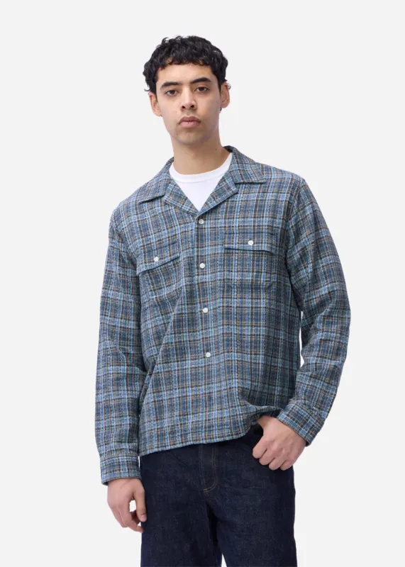 Dobby Plaid Camp Shirt made by 3sixteen