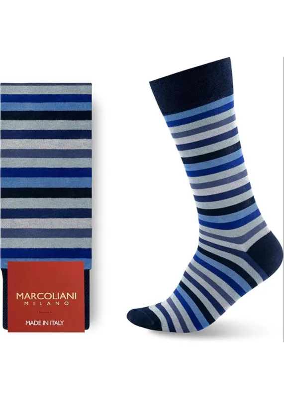 Pima Cotton Rainbow Stripe made by Marcoliani