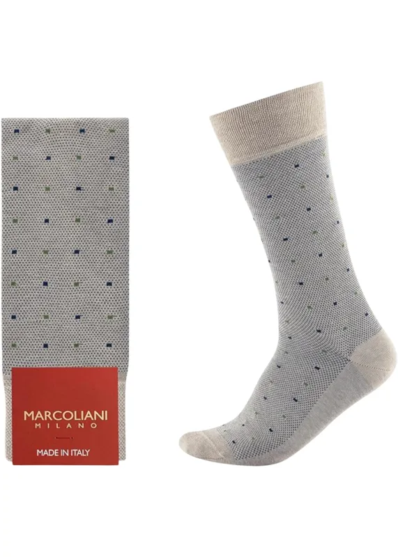 Pima Cotton Contemporary Dots Socks made by Marcoliani