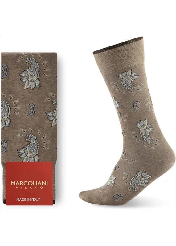 Pima Cotton Alwar Paisley Socks made by Marcoliani