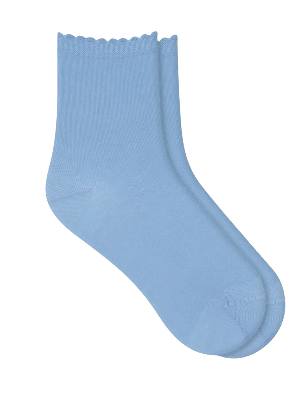 Mercerized Cotton Ankle Socks w/ Rickrack Top Band sold by Danali product image thumbnail 2