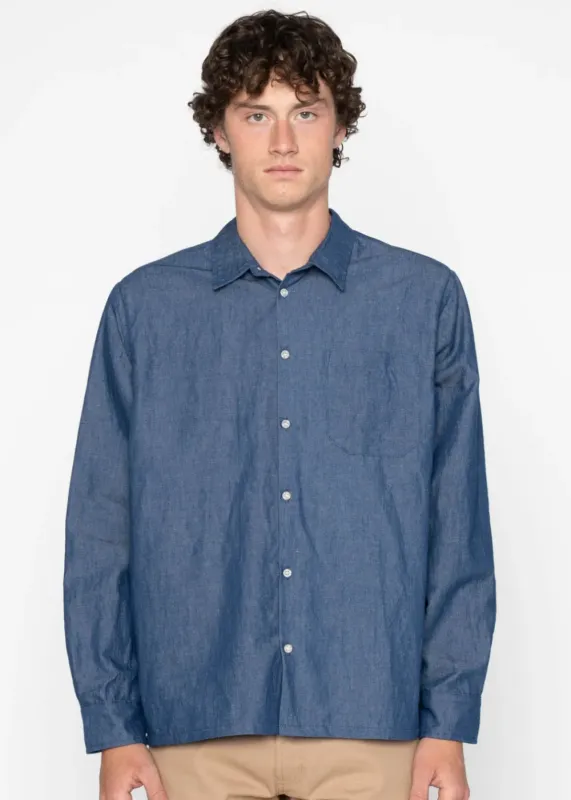 True Shirt - Linen Blend Denim made by Naked & Famous Denim