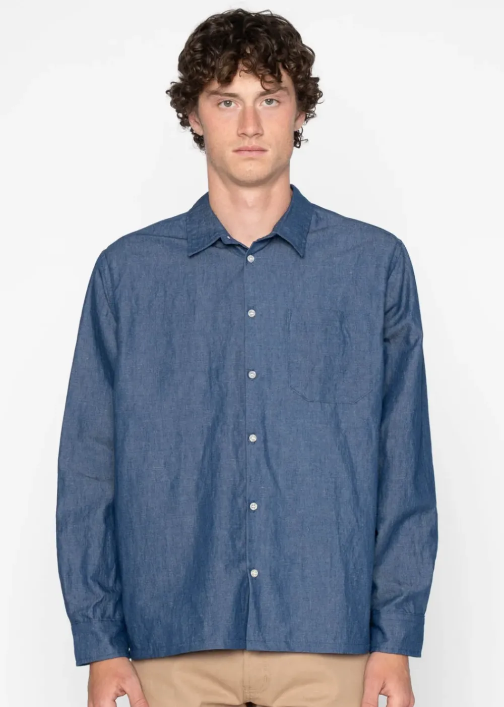 True Shirt - Linen Blend Denim sold by Danali
