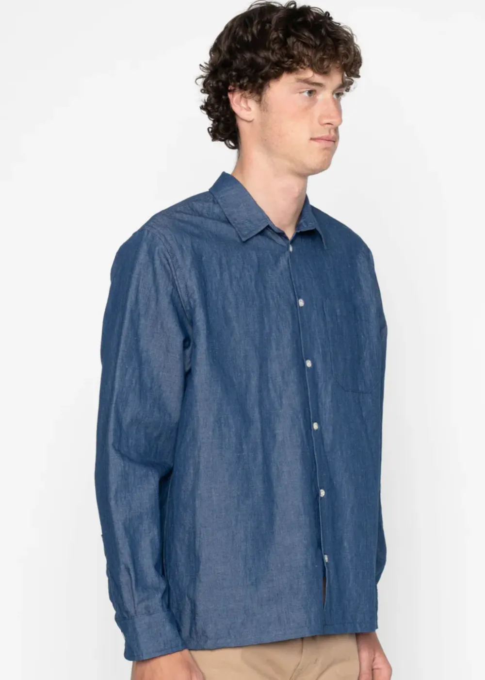 True Shirt - Linen Blend Denim sold by Danali product image thumbnail 2